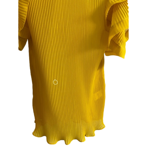 Lovesong Mustard Ruffle Sleeve Blouse - Picture 7 of 10